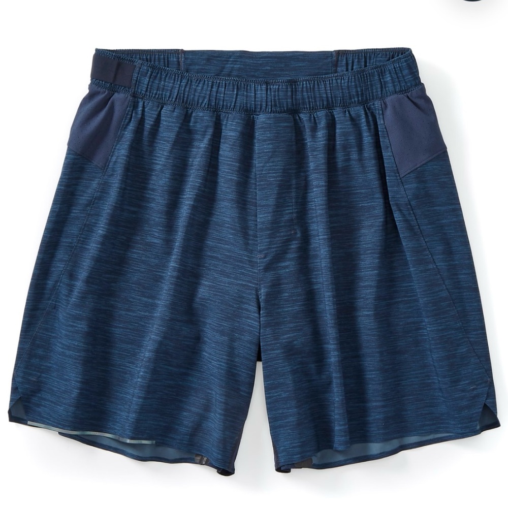 Lululemon Men’s Surge Short 6" in Heather Allover Iron Blue True Navy Size S